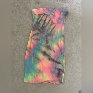 Tie Dye Stretchy Bodycon Mini Dress